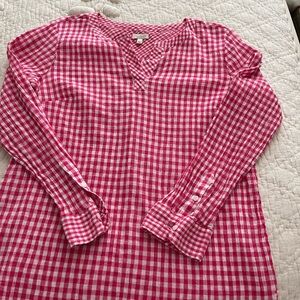 Pink Checkered Womens Shirt